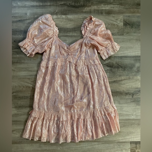 Love Sam Shimmer and Shine Ruffle Mini Dress from Free People - Picture 2 of 8